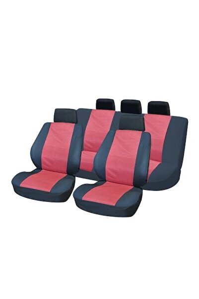 Umbrella Universal car seat cover set light red, 11 pieces,