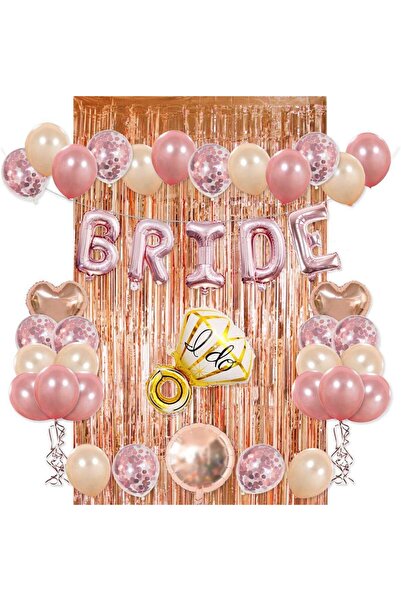 ENAR Rose gold aluminum film sparkling latex balloon set, birthday party, wed...