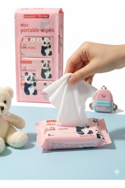 baranex MİNİ CEP ISLAK MENDİL 8'Lİ