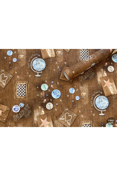 MallDeco Luxury Children's Room Wallpaper, Brown, Jeans Model