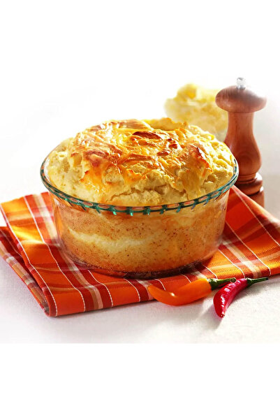 Marinex Large Glass Soufflé Dish 2.4L – Extra-Large Heat-Resistant Bakeware, Transparent