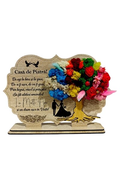 OEM Decoratiune cu licheni, personalizat cu mesaj standard pentru nuntă, 'Cas...