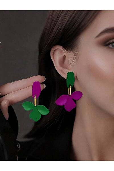 Inovius Cercei Asimetrici, PicÄƒturÄƒ cu Petale de Flori - 658121