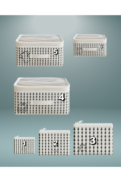 Textia Home 6'lı Bebek Bakım Çantası Hastane Çıkış Doğum Çantası ,Organizer Set -Damla