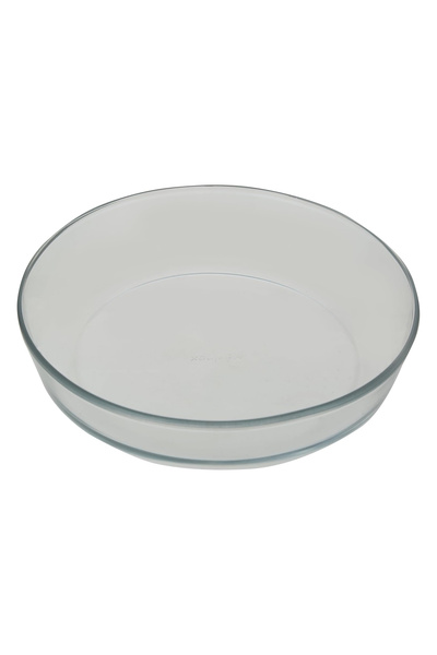 Marinex شواية زجاجية دائرية سعة ٢.٤ لتر - طبق خبز متين ومقاوم للحرارة | شفاف