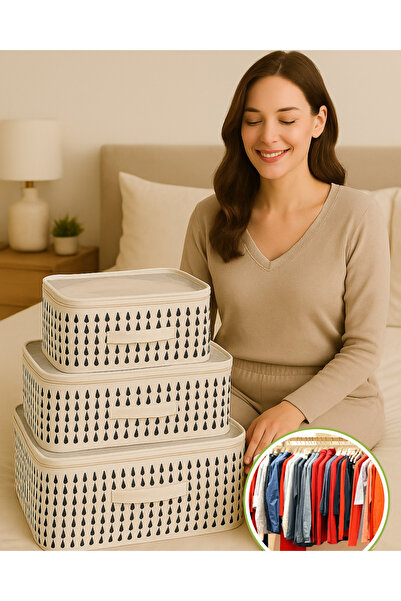 Textia Home 6'lı Bebek Bakım Çantası Hastane Çıkış Doğum Çantası ,Organizer Set -Damla