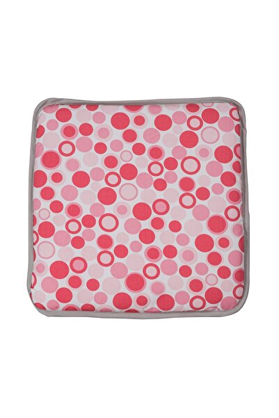 sarahdecor Pernă de scaun, 35×35 cm, grosime 2 cm, buline roz