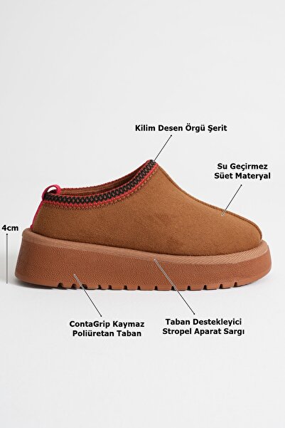 Abacca Elsa Women's Tan Winter Fur Slippers