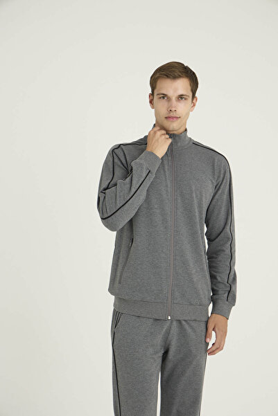 KLY 95% Cotton Men's Zippered Long Sleeve Tracksuit Set