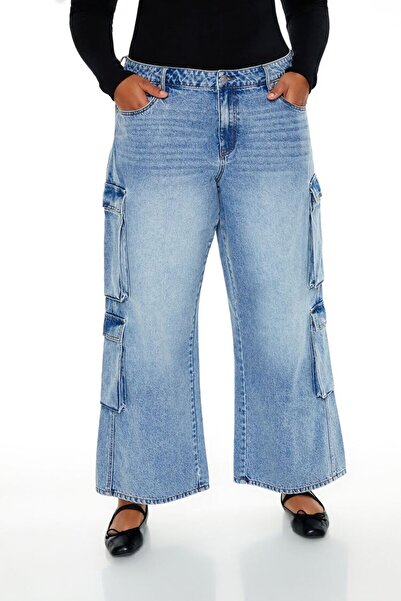 Forever 21 Plus Size Kargo Jean Pantolon