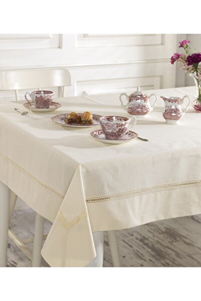 Valentini Bianco Tablecloth made of 100% cotton, embroidered, Valentini Bianc...