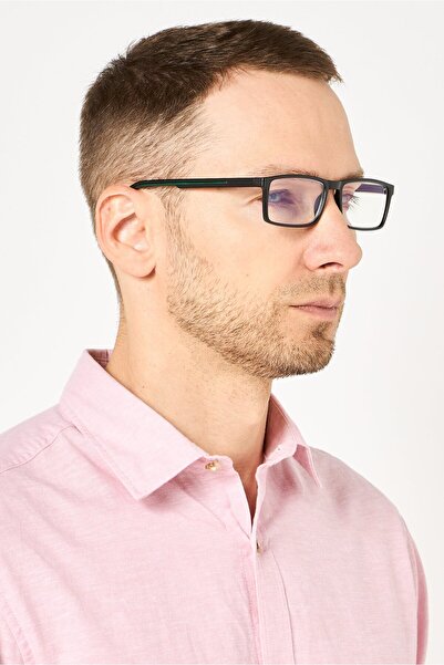 A & A Glasses Men WR-S6913S Rectangular Reading Glasses, Black