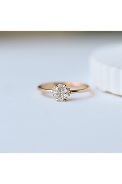 inza pırlanta 0.45 CT Vintage Tasarım Lyra Pırlanta Yüzük