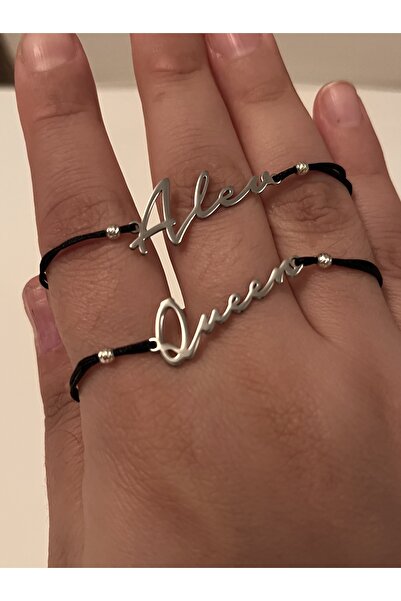 sezgin 925 ayar Kişiye Özel İsimli İpli bileklik
