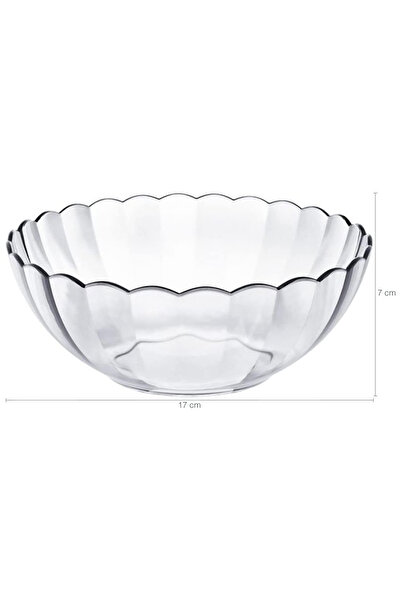 Marinex Glass Bowl Bella 1 L - Durable Heat-Resistant Serving & Mixing Bowl, Transparent
