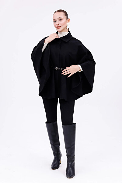 beeke Kless Women's Standard Size Medium Length Belted Cashmere Poncho 2025 New Season