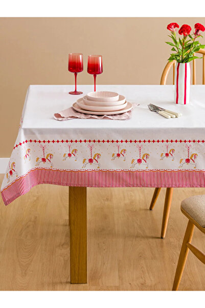LC Waikiki Lcw Home White Christmas Themed Tablecloth 150X200 cm