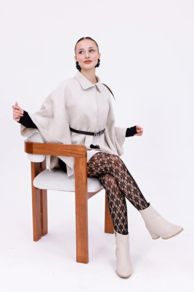 beeke Kless Women's Standard Size Medium Length Belted Cashmere Poncho 2025 New Season