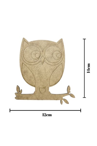 KİDOSE Wooden Owl Painting - Group Activity - Classroom-School Educational Activity (5 Pieces)