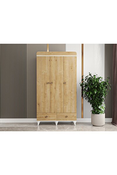 PATİKO PERA 3 KAPAKLI İKİ ÇEKMECELİ DOLAP/GARDIROP
