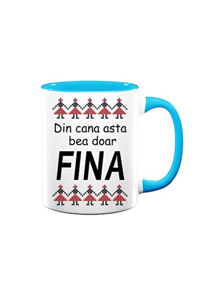 OEM Cană personalizată cu mesaj: „Din această cană bea doar nașa”, Betaprint, model tradițional