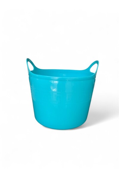 Saban Turkuaz, Esnek Plastik Kova – 20 Litre, Temizlik Kovası, Esneyebilen Oyuncak ve Çamaşır Sepeti