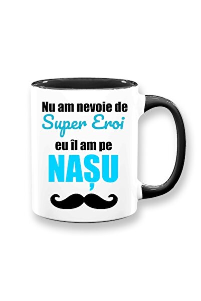 OEM Cană personalizată cu mesajul: „Nu am nevoie de supereroi, îmi am nașul”