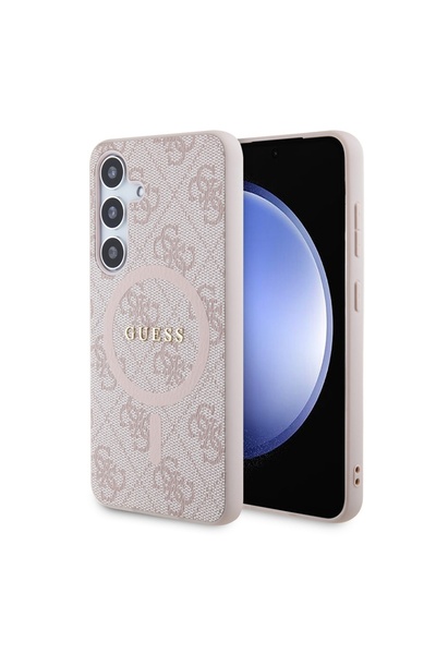 Guess Θήκη για Samsung Galaxy S24, Δερμάτινη MagSafe Συλλογής 4G - Ροζ