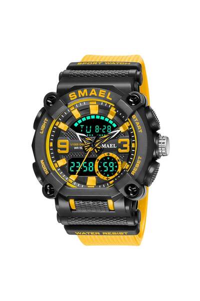 SMAEL Men's Watch 5 atm Sport Digital Alarm Orange