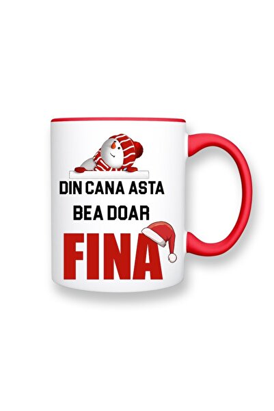 OEM Set of 2 personalized mugs with message: 'Only fina/finu drinks from this mug', Betaprint, Christmas