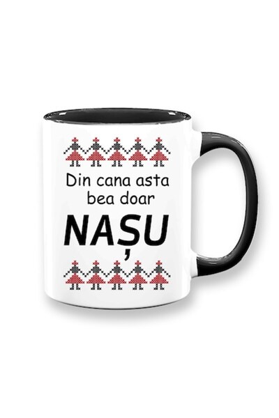 OEM Cană personalizată cu mesajul: „Din această cană bea doar Nașul”, Betapri...