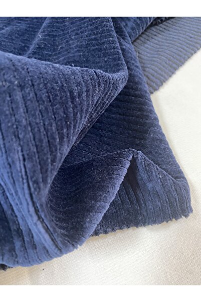 Butik Babadağ kumaş likralı en 150 cm yumuşacık organik pamuklu lacivert kadi...