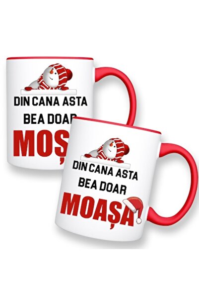 OEM Set of 2 personalized mugs with message: 'Only Santa Claus/Moasa drinks from this cup', Betaprint, Christmas model