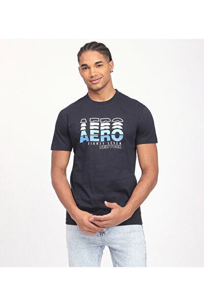 Aeropostale Navy Blue Men's Aero Printed T-Shirt