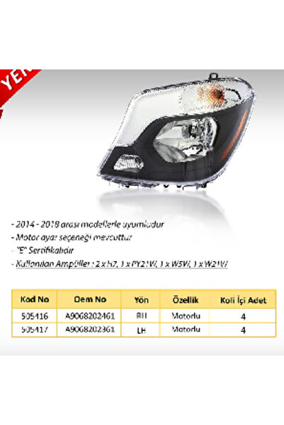 AYFAR FAR MOTORLU SOL M.SPRİNTER ( 2014-2018) - AYFAR-505417