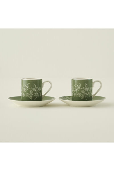 Bella Maison Garden 2-Piece Porcelain Coffee Cup Set Green (90 Cc)