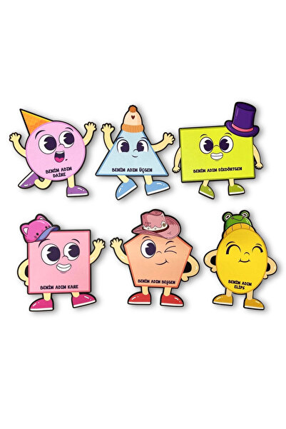 heptex Ahşap Geometrik Şekiller Panosu