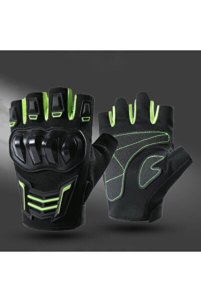 Generic Half Finger Motorcycle Gloves, Cycling Protective Gloves with Adjustable Velcro Straps