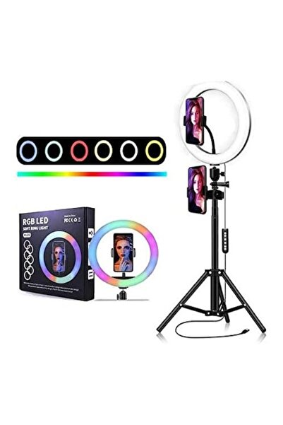 K KATHODE Lampă circulară profesională cu LED RGB cu inel luminos – 26 cm / 1...