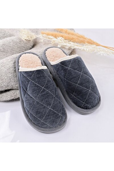 Tmall Papuci bărbătești, cu blană, PB2020, gri