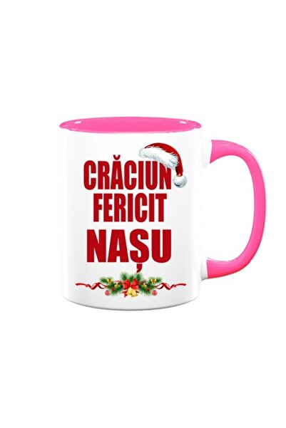 OEM Cană personalizată pentru Naș cu mesajul: „Crăciun fericit, naș”, Betapri...