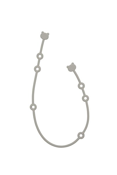 Kikka Boo Baby pacifier chain made of food-grade silicone, Platinum Sand