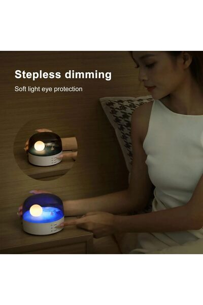 Generic Moon Landscape Lamp with Bluetooth Speaker - Bedside Decorative Night Lamp