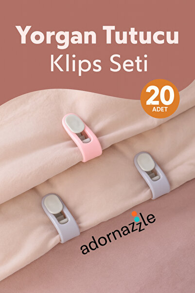 adornazzle Κλιπ για παπλωματοθήκη, Σετ κλιπ για παπλωματοθήκη χωρίς βελόνες