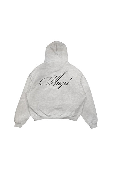 lethestudios Angel Baskılı Kapüşonlu Hoodie
