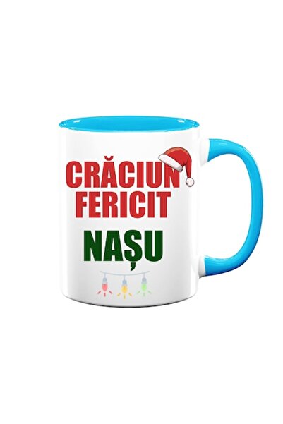 OEM Cană personalizată pentru Naș cu mesajul „Crăciun fericit, naș”, Betaprin...
