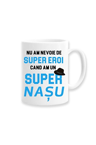 OEM Personalized mug with message: 'Super nasu', Betaprint, blue model, white, 330ml
