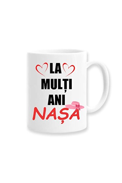 OEM Cană personalizată cu mesaj: „La mulți ani, nașa”, Betaprint, motiv 1, al...