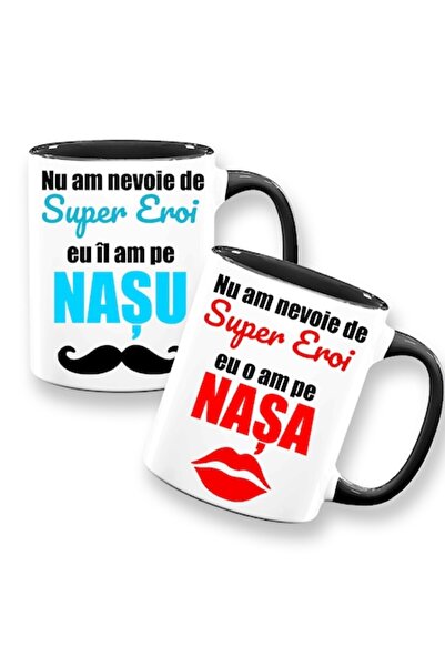 OEM Set 2 căni personalizate pentru nași cu mesajul: „Nu am nevoie de superer...