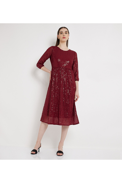 Aeropostale Aero Women's Sequin Work Midi Dress